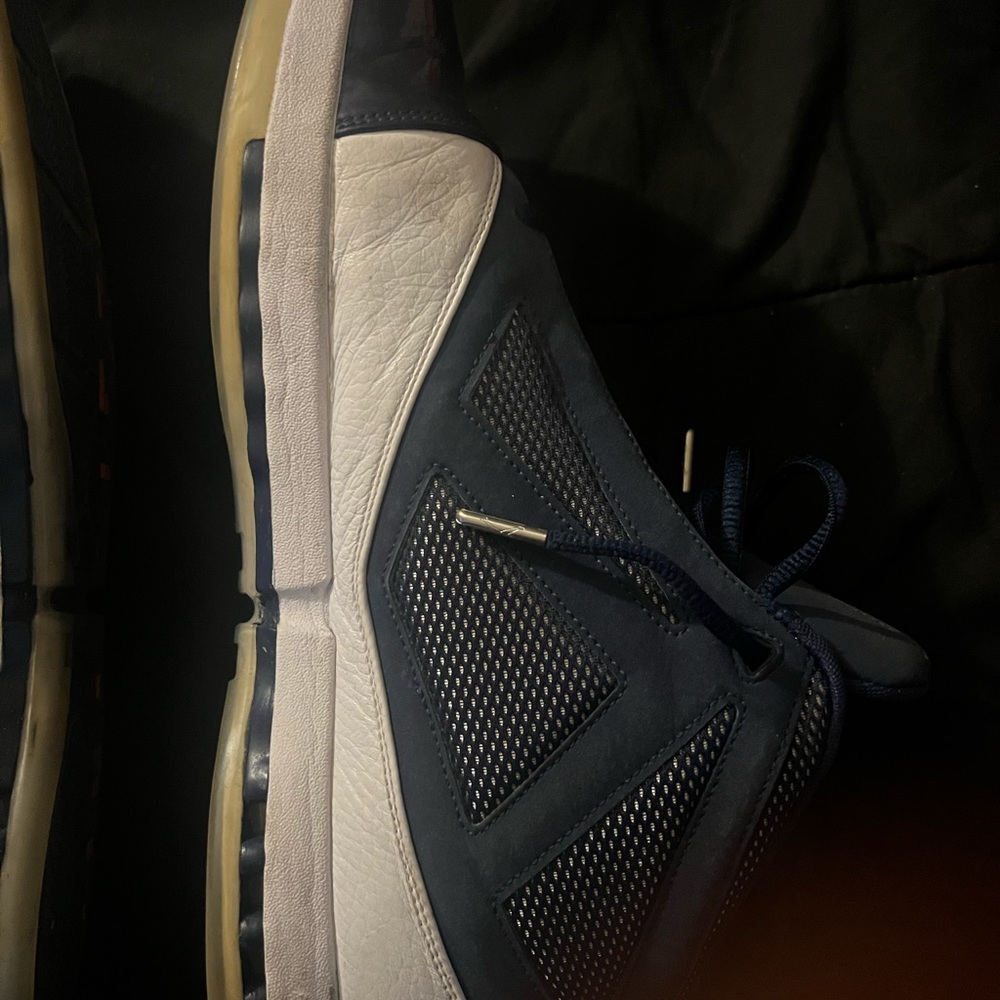 Nike Air Jordan 16 Retro "Midnight Navy" 2016 Men's Sz 13 White/Navy 683075-106 - Picture 4 of 8